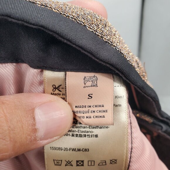 SCOTCH & SODA Wide Leg Stretch Lurex Pants Women Size Small High Waisted - Picture 10 of 16